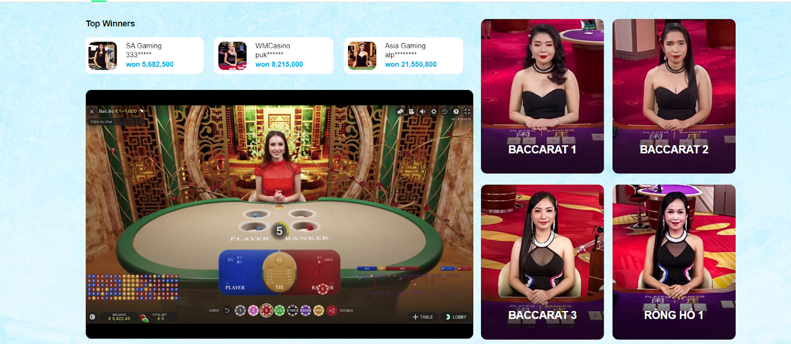  sảnh BG Casino